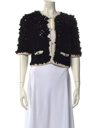 Pre-owned Chanel 2025 Silk Sweater In Black