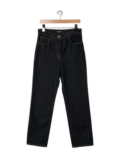 Pre-owned Chanel 2025 Straight Leg Jeans In Black