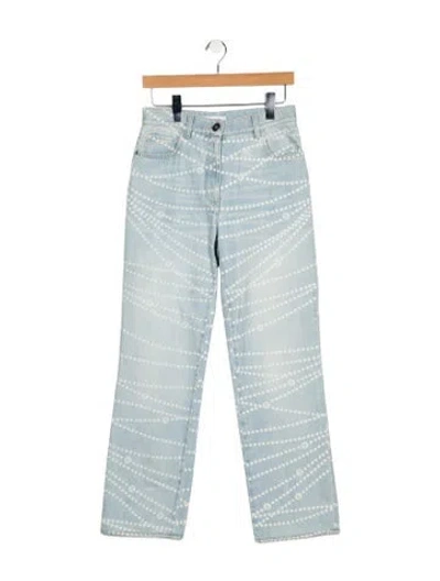 Pre-owned Chanel 2025 Straight Leg Jeans In Blue