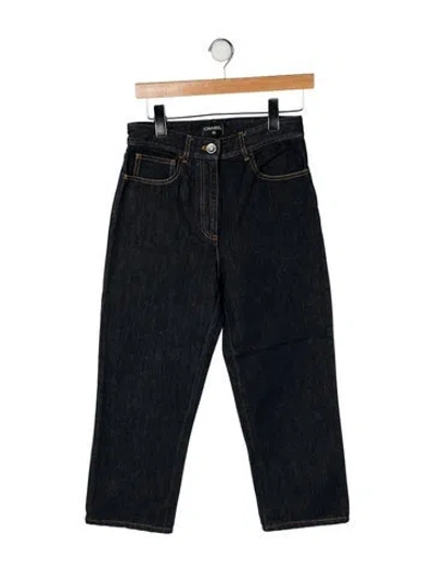 Pre-owned Chanel 2025 Straight Leg Jeans In Blue