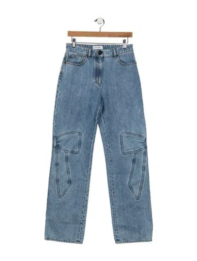 Pre-owned Chanel 2025 Straight Leg Jeans In Blue