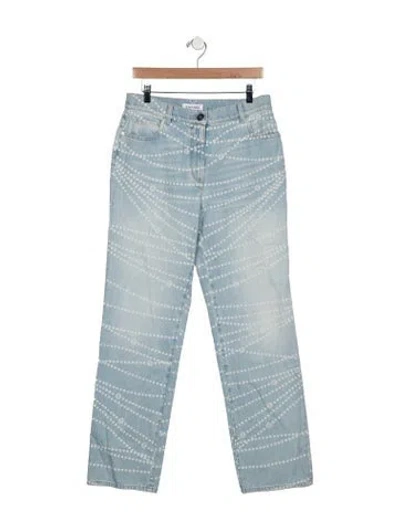 Pre-owned Chanel 2025 Straight Leg Jeans In Blue