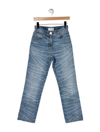 Pre-owned Chanel 2025 Straight Leg Jeans In Blue