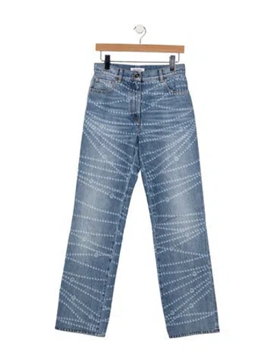 Pre-owned Chanel 2025 Straight Leg Jeans In Blue