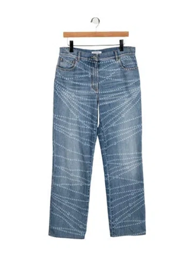 Pre-owned Chanel 2025 Straight Leg Jeans In Blue