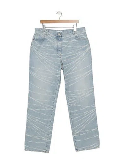 Pre-owned Chanel 2025 Straight Leg Jeans In Blue