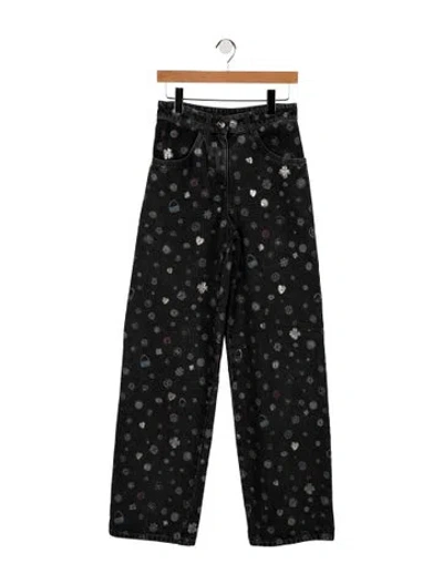 Pre-owned Chanel 2025 Straight Leg Jeans W/ Tags In Black