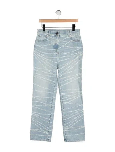 Pre-owned Chanel 2025 Straight Leg Jeans W/ Tags In Blue
