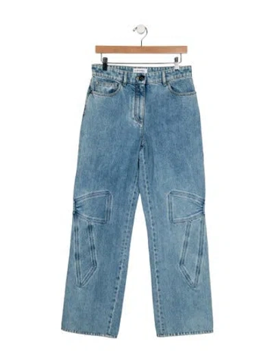 Pre-owned Chanel 2025 Straight Leg Jeans W/ Tags In Blue