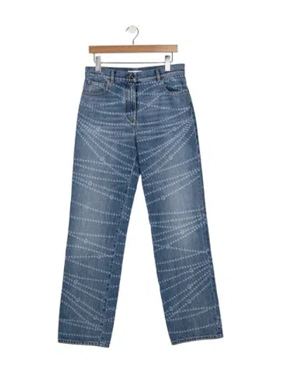 Pre-owned Chanel 2025 Straight Leg Jeans W/ Tags In Blue