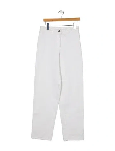 Pre-owned Chanel 2025 Straight Leg Jeans In White