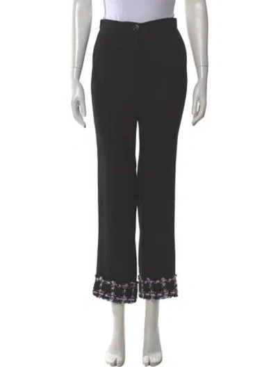 Pre-owned Chanel 2025 Straight Leg Pants W/ Tags In Black