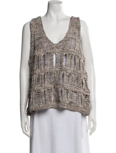 Pre-owned Chanel 2025 Striped Sweater In Neutral