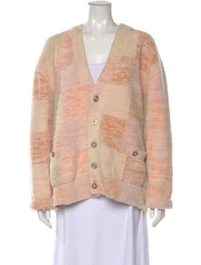 Pre-owned Chanel 2025 Striped Sweater In Pink