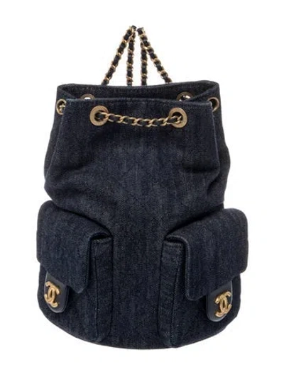 Pre-owned Chanel 2025 Trendy Pockets Backpack In Blue