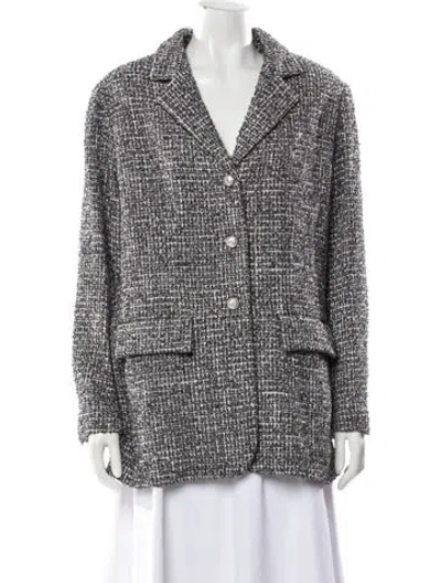 Pre-owned Chanel 2025 Tweed Blazer In Black
