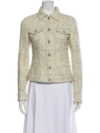 Pre-owned Chanel 2025 Tweed Blazer In Neutral