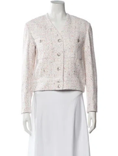 Pre-owned Chanel 2025 Tweed Evening Jacket W/ Tags In Pink