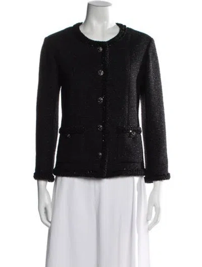 Pre-owned Chanel 2025 Tweed Jacket In Black