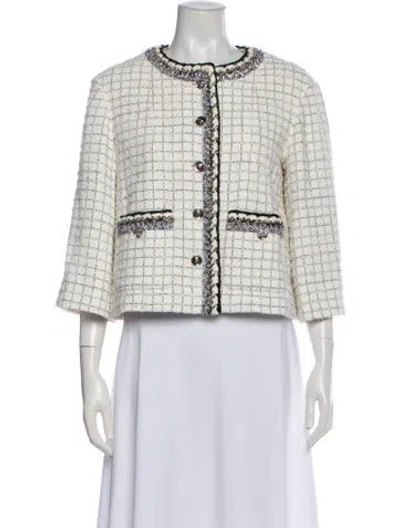 Pre-owned Chanel 2025 Tweed Jacket W/ Tags In White