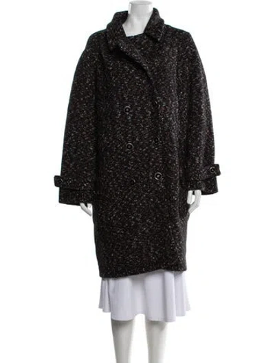 Pre-owned Chanel 2025 Tweed Pattern Coat W/ Tags In Black