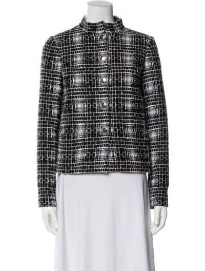 Pre-owned Chanel 2025 Tweed Pattern Evening Jacket In Black