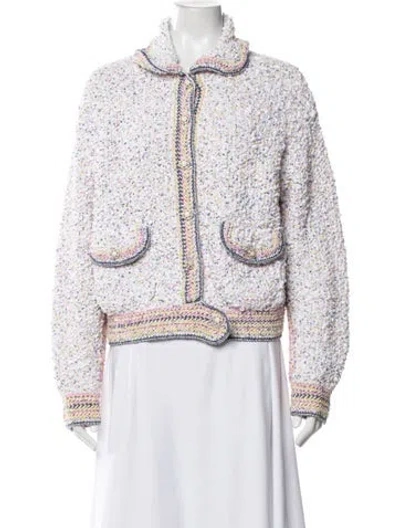 Pre-owned Chanel 2025 Tweed Pattern Jacket In Neutrals