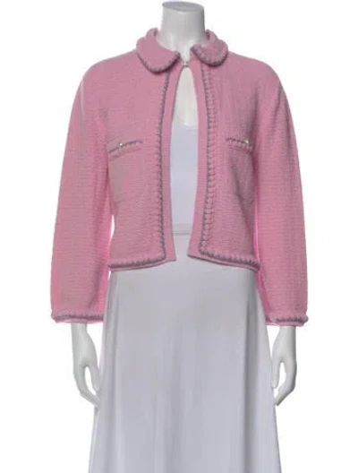 Pre-owned Chanel 2025 Tweed Pattern Jacket In Pink