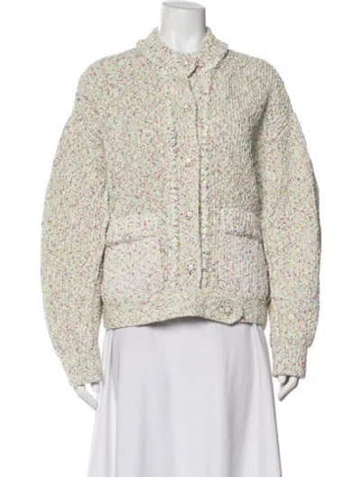 Pre-owned Chanel 2025 Tweed Pattern Jacket W/ Tags In Neutral