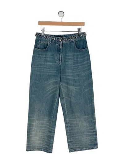 Pre-owned Chanel 2025 Wide Leg Jeans In Blue