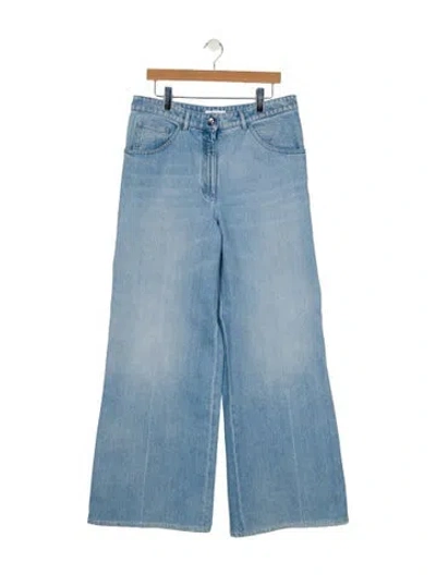 Pre-owned Chanel 2025 Wide Leg Jeans In Blue