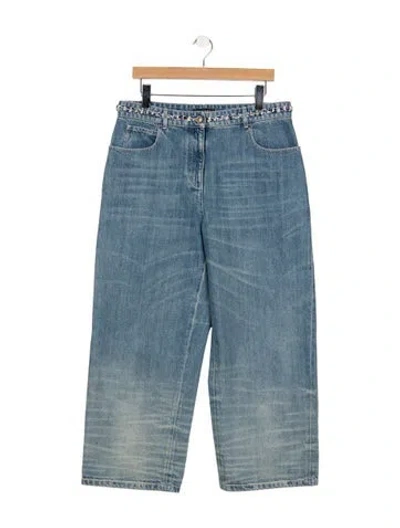 Pre-owned Chanel 2025 Wide Leg Jeans In Blue