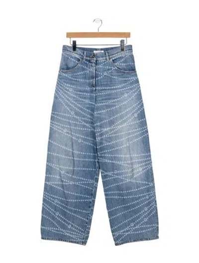 Pre-owned Chanel 2025 Wide Leg Jeans In Blue