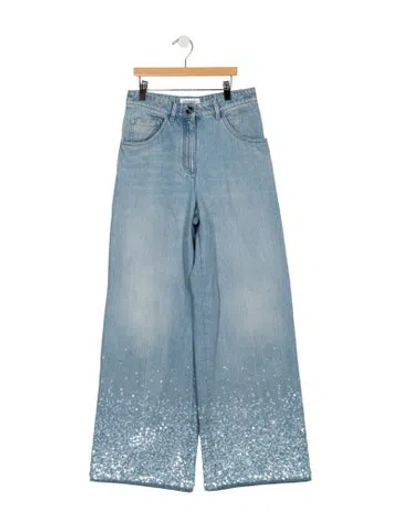Pre-owned Chanel 2025 Wide Leg Jeans In Blue