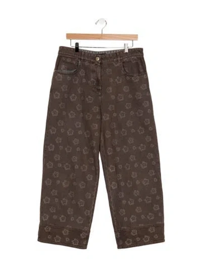 Pre-owned Chanel 2025 Wide Leg Jeans In Brown