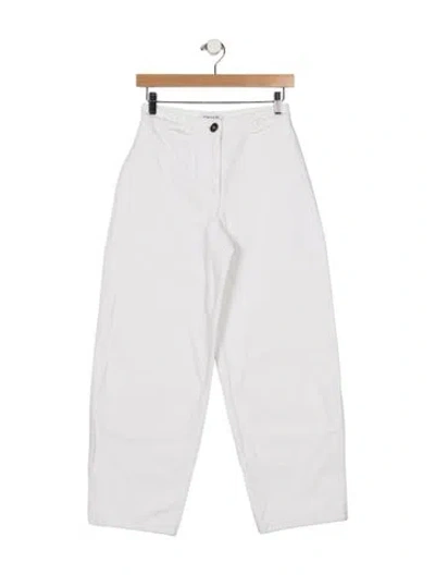 Pre-owned Chanel 2025 Wide Leg Jeans In White