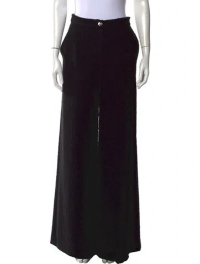 Pre-owned Chanel 2025 Wide Leg Pants In Black