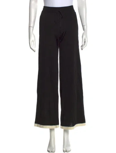 Pre-owned Chanel 2025 Wide Leg Pants In Black