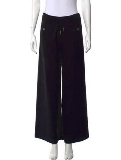 Pre-owned Chanel 2025 Wide Leg Pants W/ Tags In Black