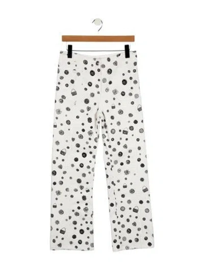 Pre-owned Chanel 2025 Wide Leg Pants In White