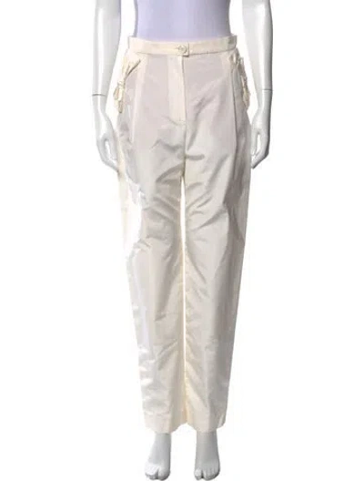 Pre-owned Chanel 2025 Wide Leg Pants In White