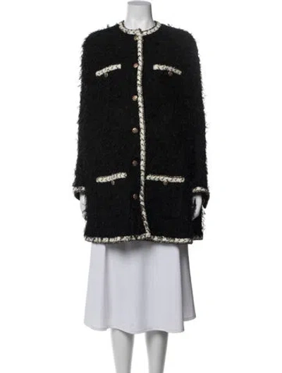 Pre-owned Chanel 2025 Wool Coat W/ Tags In Black