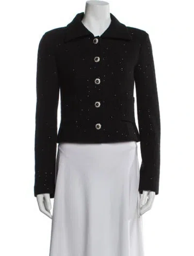 Pre-owned Chanel 2025 Wool Evening Jacket In Black