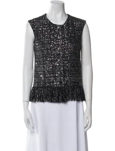 Pre-owned Chanel 2025 Wool Vest W/ Tags In Black