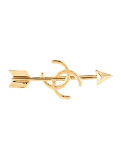 Pre-owned Chanel 2026 Cc Arrow Brooch W/ Tags In Multi