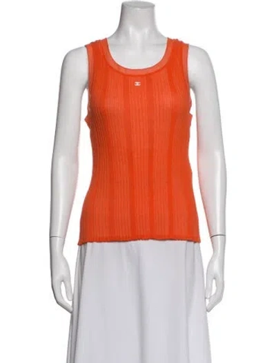 Pre-owned Chanel 2026  Coco Beach Tank Top Top W/ Tags In Orange
