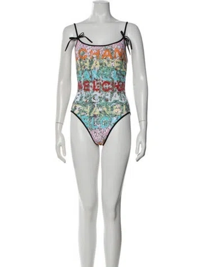 Pre-owned Chanel 2026 Coco Beach One-piece W/ Tags In Blue