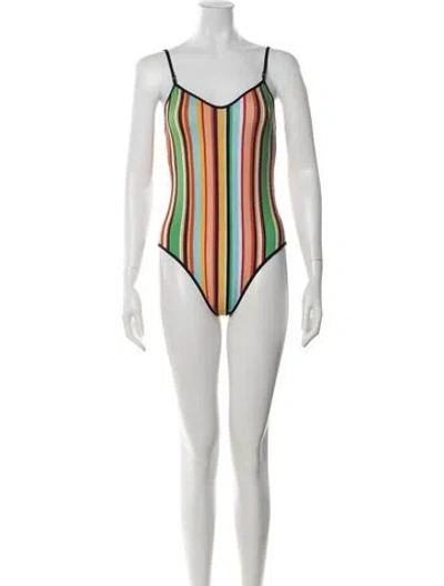 Pre-owned Chanel 2026 Coco Beach One-piece In White