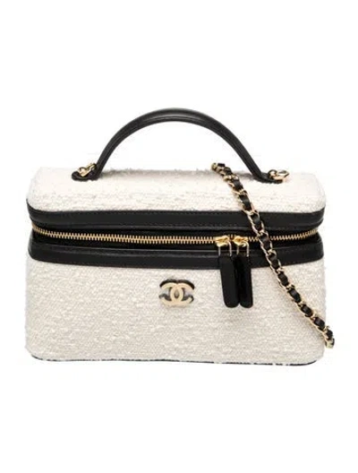 Pre-owned Chanel 2026 Coco Beach Slim Vanity Case W/ Chain In Neutrals