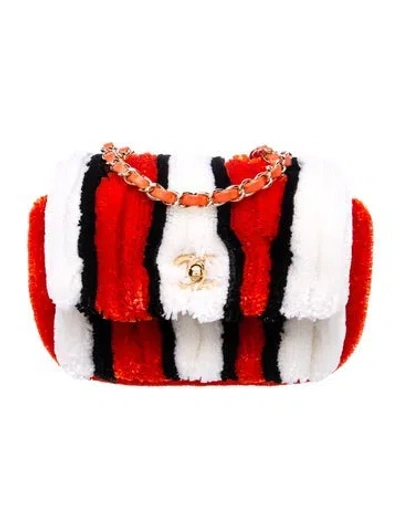 Pre-owned Chanel 2026 Coco Beach Small Raffia Flap Bag In Orange